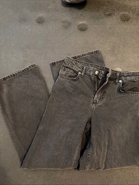 H&M Women's Black Washed Flare Jeans